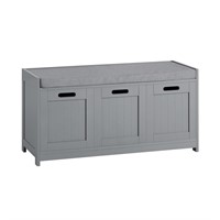 Haotian FSR80-SG, Grey Storage Bench with 2 Cabin
