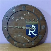 Hand painted Kansas City Royals clock