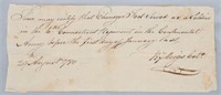 REVOLUTIONARY WAR DOC 6TH CONN. SIGNED BY RJ MEIGS