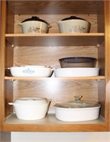 CONTENTS OF CABINET CORNING , PYREX BOWLS