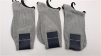 3pr New Ralph Lauren Socks Ladies Dove Grey