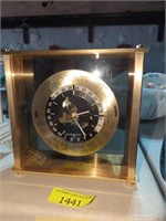 Seiko World clock & secondhand airplane gold tone