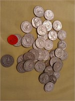 Silver Washington Quarters $10 FV