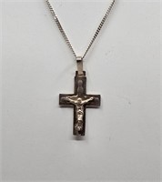 Sterling Silver Chain with cross pendant