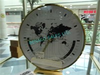1X,HERMLE L2704 WORLD TABLE CLOCK ($650.00 RETAIL)