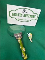 Butterfly Magnifying Glass & Tinkerbell Pin