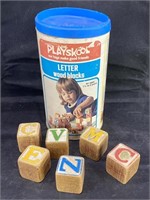 VTG Playskool Letter Wood Blocks