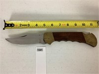 VNTG WOOD/BRASS HANDLE KNIFE