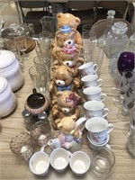 Assorted Coffee Mugs, Glasses, & Cookie Jars.