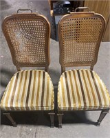 Ethan Allen Cane Chairs 1 Damaged Back