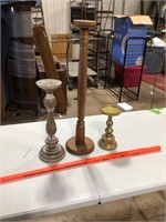 3 candle stick holders