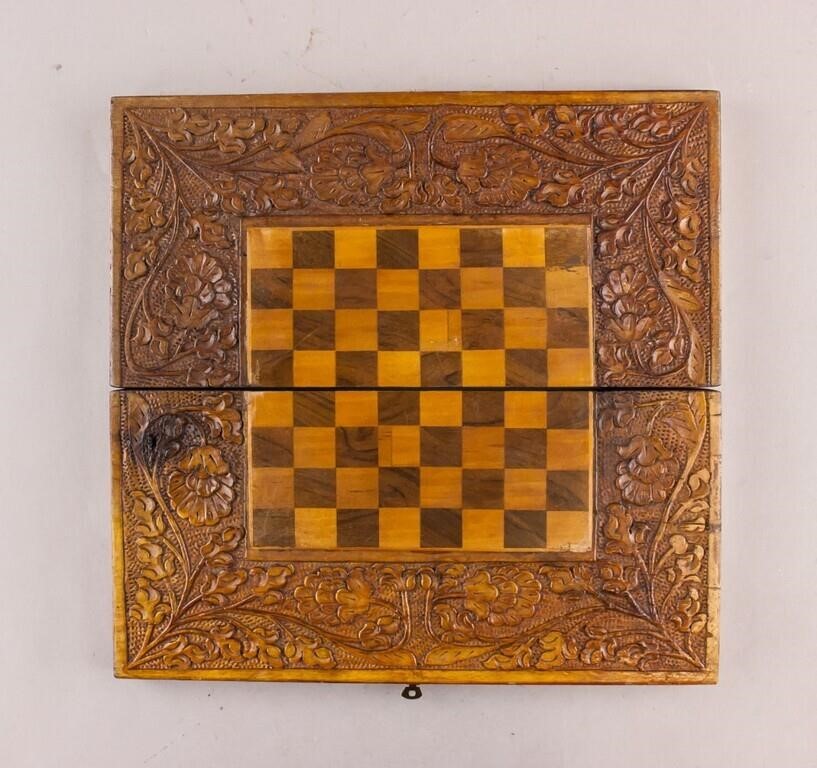 1American Wooden Hand-carved Chess Game Set