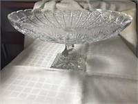 Huge Footed Compote 14" x 7? Cut Glass