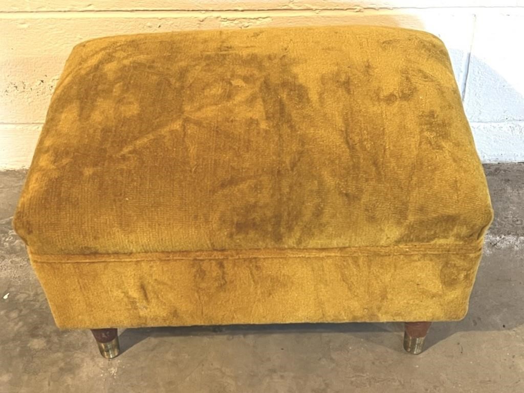 MCM Ottoman 21”x15”x13”, gold colored