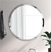 Round Beveled Polished Frameless Wall Mirror for B