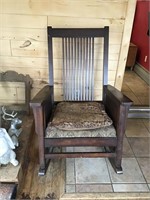 Mission style rocking chair