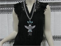 S.S Navajo Turq. Eagle Dancer Necklace See Info