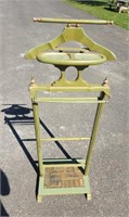 Antique Green/Gold Valet Butler Stand 17.5W×52T