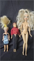 Lot of 3 Mattel Kids Play Dolls (Barbie & Other)
