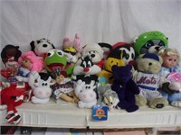 Large Lot of Stuffed Animals