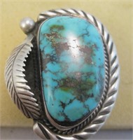 Navajo SS & Turquoise Ring - Tested