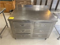 Stainless Steel Cabinet 48x32 w/ 6 Drawers