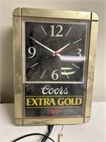COORS EXTRA GOLD DRAFT CLOCK NOT WORKING