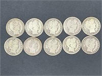 10 - early half dollar silver coins