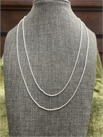 Sterling Silver 18’’ & 20’’ Italian Style Chains