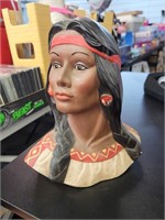 Ceramic Native American head