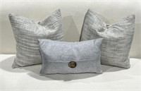 BUNDLE of Three Accent Pillows 2 Square 1 Lumbar