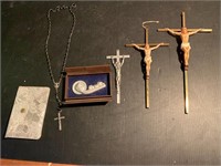 Religious lot rosary and three crosses