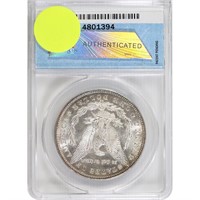 Morgan Silver Dollar 1883-CC MS65 ANACS toned
