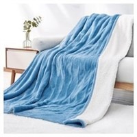 Entil Microplush Heated Blanket , Twin Size, Blue