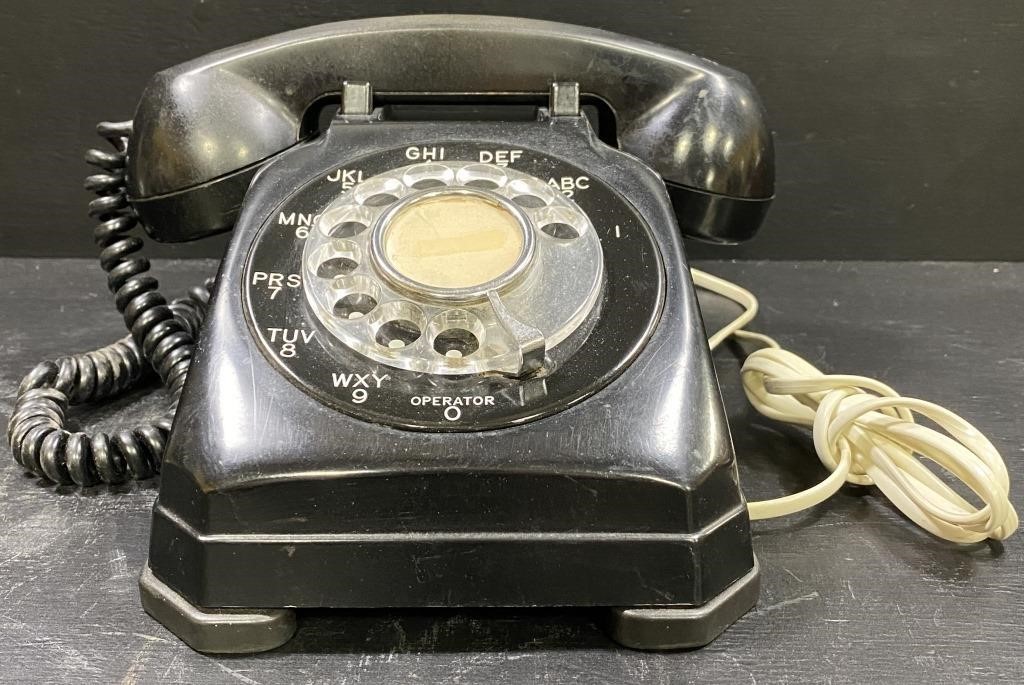Vintage Stromberg Carlson Black Rotary Phone