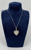Jondell Sterling Silver Heart Perfume Necklace