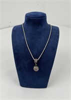 Sterling Silver Perfume Ball Necklace