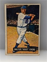 1951 Bowman 23 Walter (Hoot) Evers Detroit Tigers