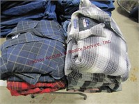 4 pcs: 2- 2XLT & 2- 3XLT quilted flannel shirts