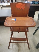 wooden high chair