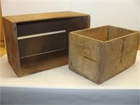 Two Wooden Boxes - 1 Dovetailed