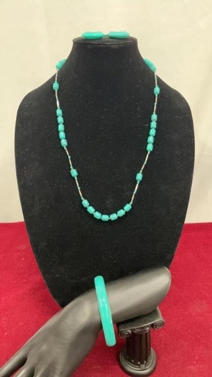 Turquoise Color 3 Piece Jewelry Set