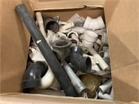 2 boxes of plastic pipe pieces