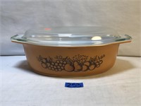 Vintage Pyrex Old Orchard Casserole Dish w/ Lid