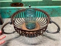 Decorative iron garden basket