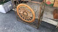 Brass fireplace screen, 34"H x 29”w