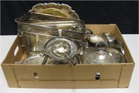 Various Silver Plated Trays, Bowls & Other Items