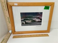 Framed Matted Hatterus Sound 1987 Ocean Waves