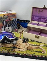 Ski Goggles,Jewelry Box, Dog Tapestry & Weight