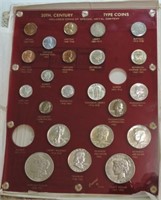 20th Century Type coin set, several BU coins
